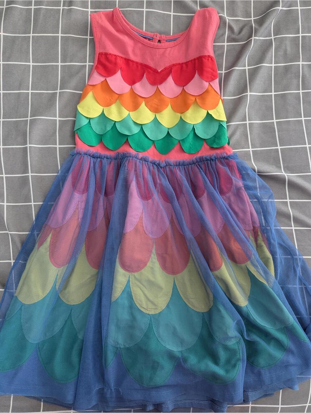 Boden rainbow mermaid tulle dress